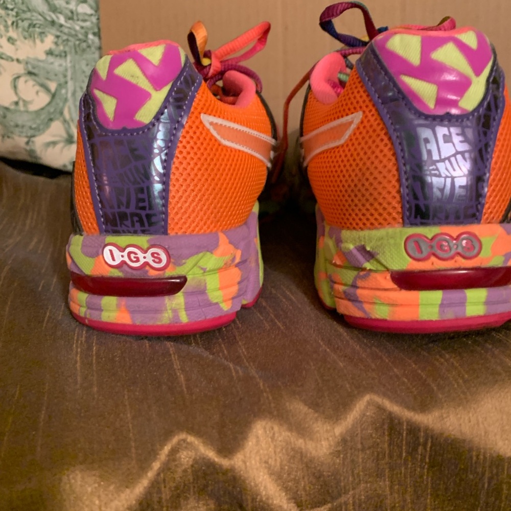 Asics Women's Neon and Black Athletic Shoes - Picture 4 of 10
